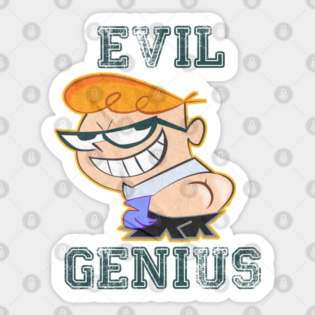 Evil Genius Vintage Sticker by Spilled Ink